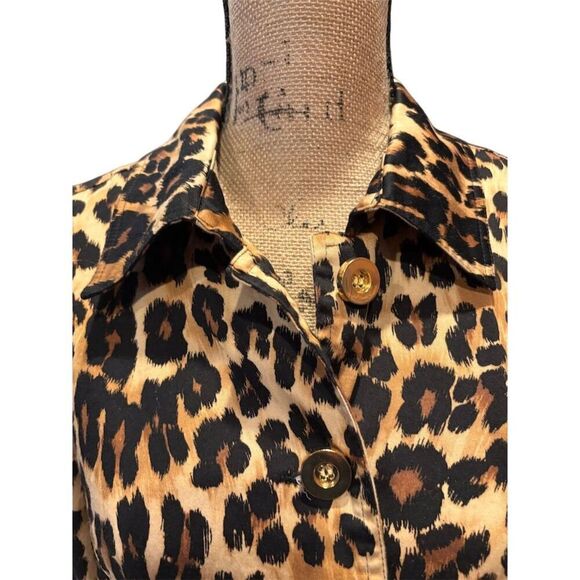 Charter Club Women's Leopard Print Blazer Size L Multicolor Animal Print - Picture 3 of 11